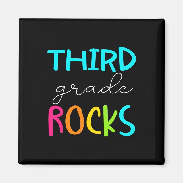 Imán Equipo de Tercer Grado Rocks Profesor de 3er Grado (Frente)