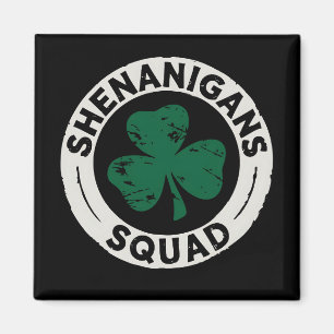 Imán Equipo de Traviesuras Trebol Día de San Patricio