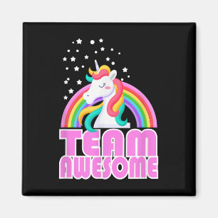 Imán Equipo de Unicornio Impresionante Arcoíris Jga Bod