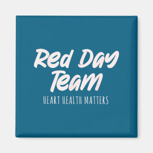 Imán Equipo del Día Rojo Salud del Corazón Conciencia s