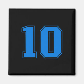 Imán Equipo deportivo azul uni número #10 tri-blend pre