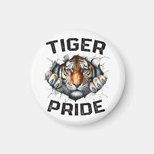 Imán Equipo deportivo de la Escuela de Tigres Retro del