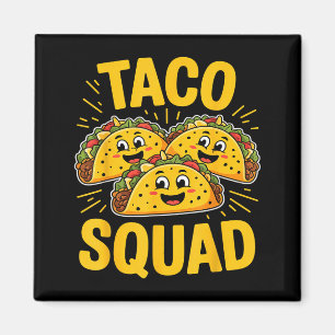 Imán Equipo divertido de tacos, amante de la comida mex