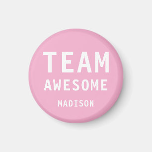 Imán Equipo Divertido Impresionante Rosa Nombre Persona