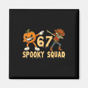 Imán Equipo Espeluznante Calabaza 67 Meme de Halloween 
