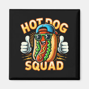 Imán Equipo Hotdog de Hot Dog Squad Funny Hot Dog Stand