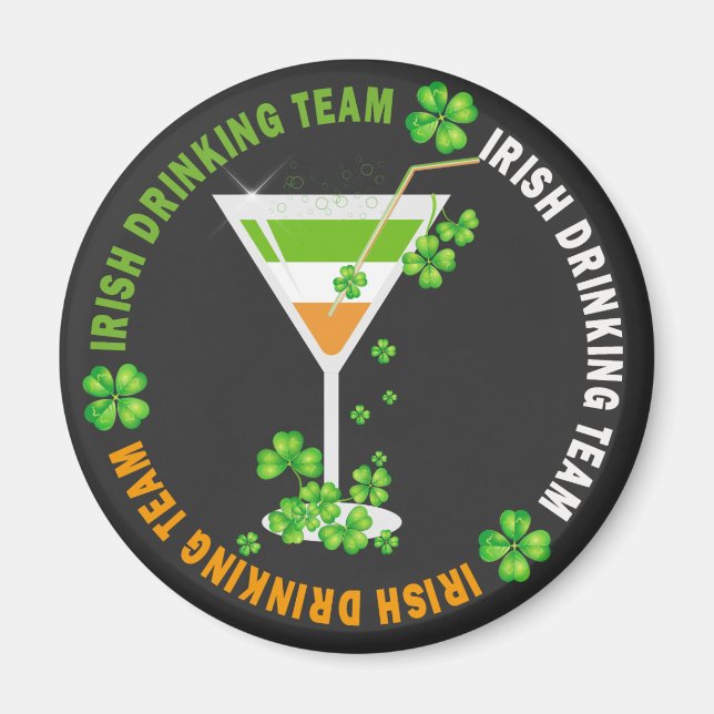 Imán Equipo Irlandés de Bebidas Shamrock Cocktail Magne (Frente)