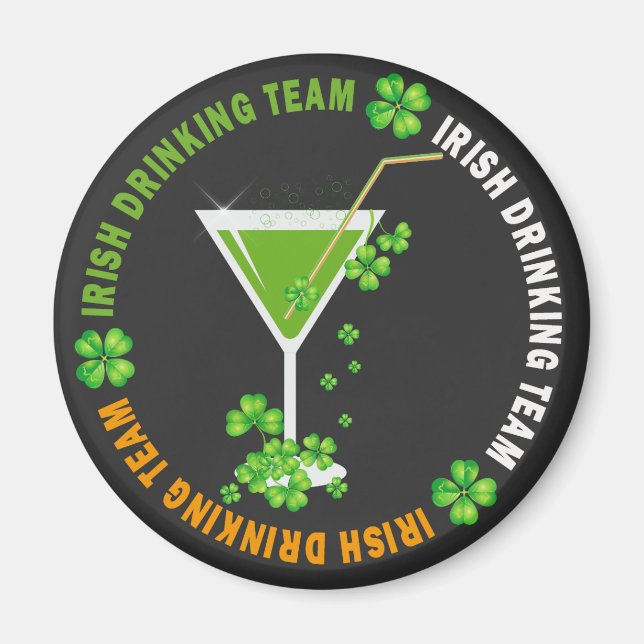 Imán Equipo Irlandés de Bebidas Shamrock Cocktail Magne (Frente)