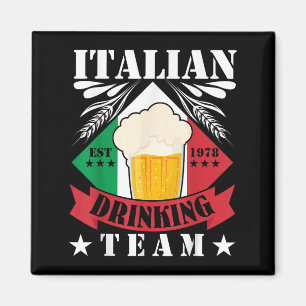 Imán Equipo italiano de bebidas Beer Drinker Hombres It