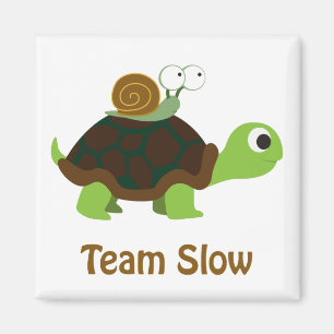 Imán Equipo lento, tortuga Personalizado y caracol