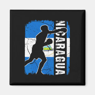 Imán Equipo nicaragüense de boxeo con bandera de Nicara