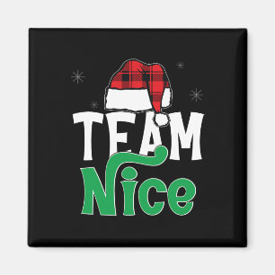 Imán Equipo Nice Naughty Plaid Xmas Pjs 2024 Divertida