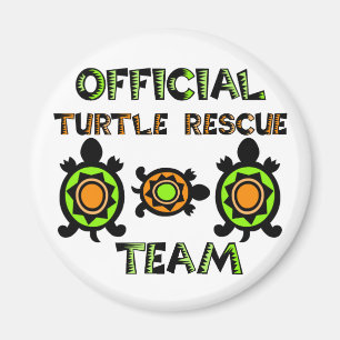 Imán Equipo oficial de rescate de tortugas 1