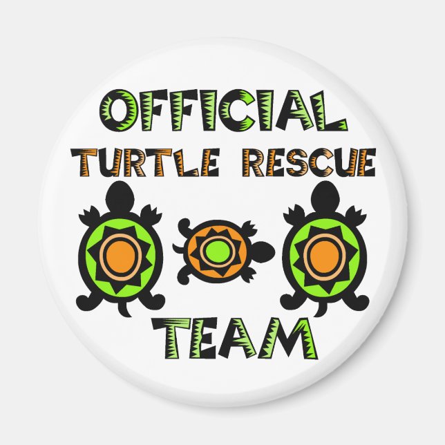 Imán Equipo oficial de rescate de tortugas 1 (Frente)