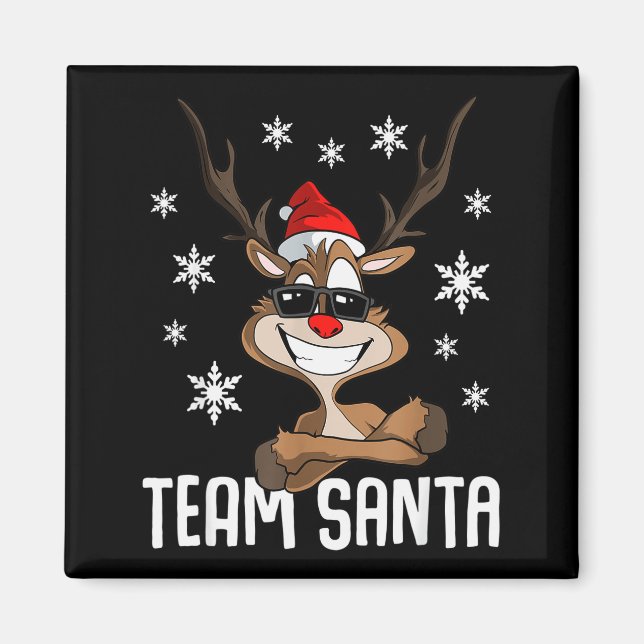 Imán Equipo Santa Reno de Navidad  (Frente)