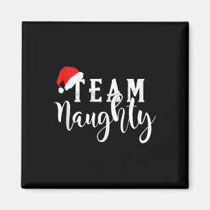 Imán Equipo travieso - Equipo lindo Navidades divertido