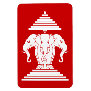 Imán Erawan tres dirigió Lao del elefante/la bandera d