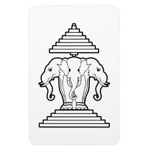 Imán Erawan tres dirigió Lao del elefante/la bandera d