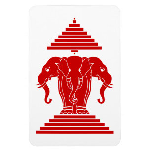 Imán Erawan tres dirigió Lao del elefante/la bandera de