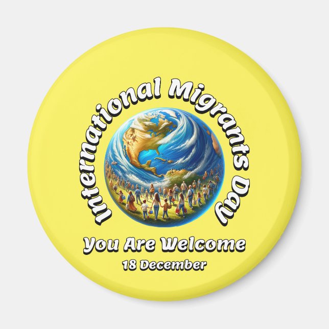 Imán Eres Bienvenida. Día Internacional del Migrante (Frente)