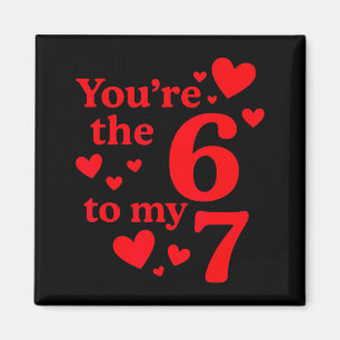 Imán Eres el 6 para mi 7 Parejas divertidas del día de