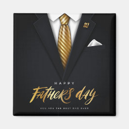 Imán Eres el mejor papá del Día del Padre Oro Negro de 