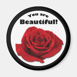 Imán "Eres hermoso" Red Rose Magnet