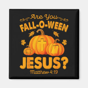 Imán ¿Eres Jesús Cristiano de Pumpkin Hallow en Otoño?