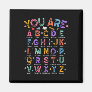 Imán Eres Letras Alfabeto Aprende Abcs Niño Niña Lectur