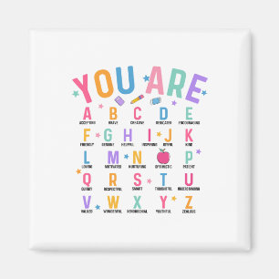 Imán Eres Letras Alfabeto Aprende Abecedario Inspiració