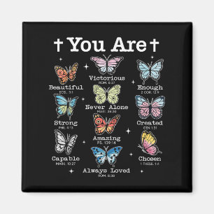 Imán Eres Mariposa Bella Biblia Verse Cristiana