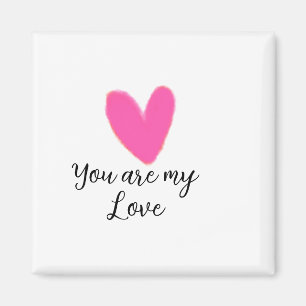 Imán eres mi amor corazón acuarela rosa rojo kidretro