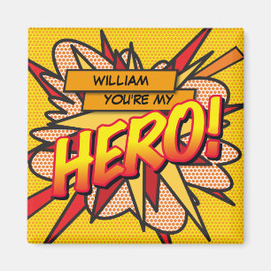 Imán Eres mi HÉROE Arte Pop Comic Retró Divertido