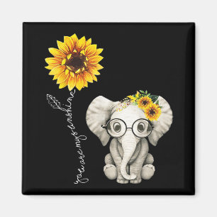 Imán Eres Mi Hippie Sunshine Elephant De Girasol