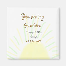 Imán Eres mi nombre de agregación amarillo pastel sunsh