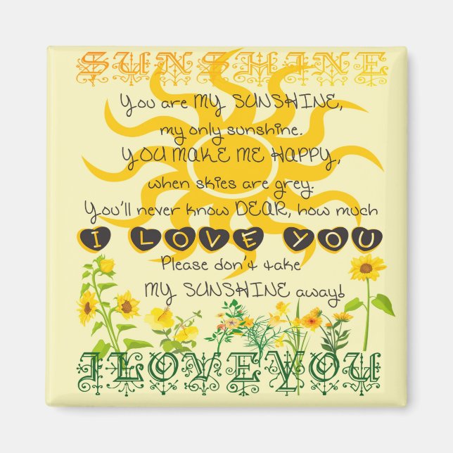 Imán Eres mi sol. (Frente)