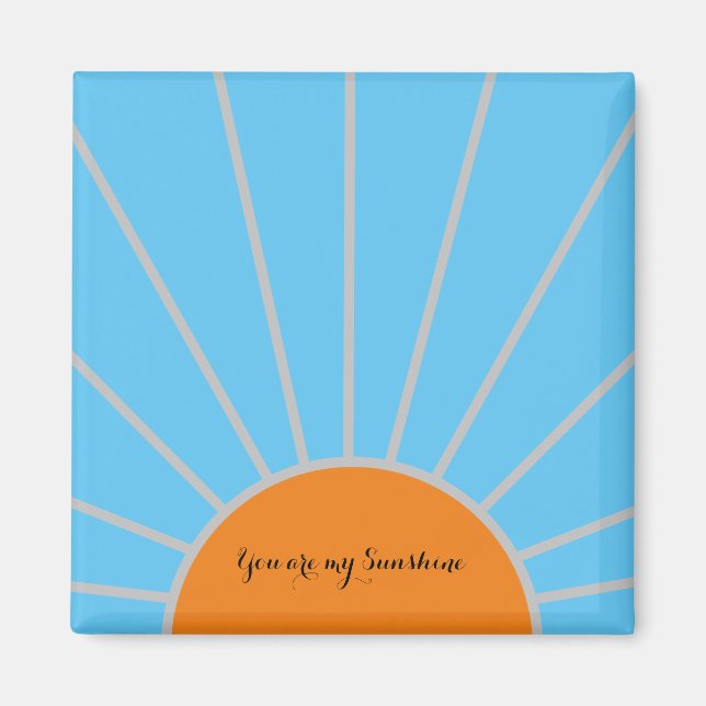 Imán "Eres mi sol" Naranja Sun y Blue Sky (Frente)