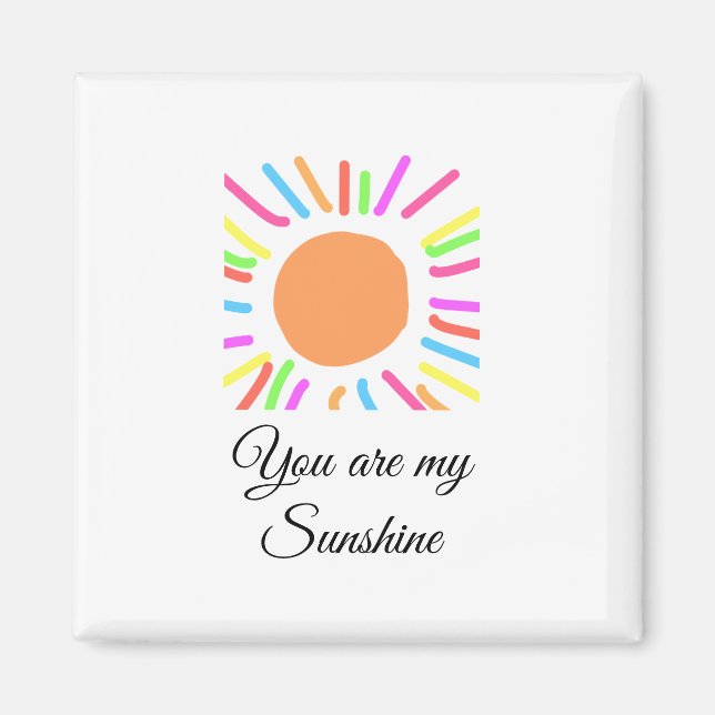 Imán eres mi sol naranjas amarillos rayos solares añadi (Frente)