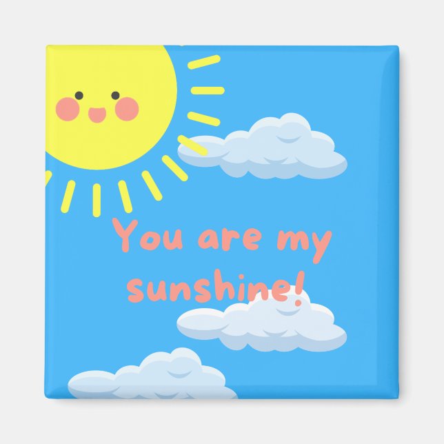Imán Eres Mi Sunshine Square Fridge Magnet (Frente)