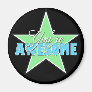 Imán Eres muy guapo - Green & Blue Star Magnet
