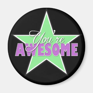 Imán Eres muy guapo - Green & Purple Star Magnet