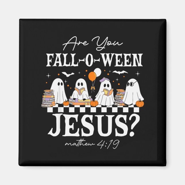 Imán ¿Eres Otoño Jesús Mateo 4_19 Halloween C (Frente)