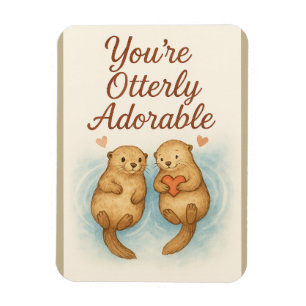 Imán Eres Otterly Adorable – Lindos Nutrias de Acuarela