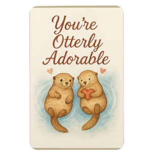 Imán Eres Otterly Adorable – Lindos Nutrios de Acuarela