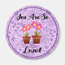 Imán Eres Tan Amado Purple Boho Magnet