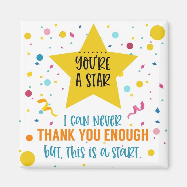 Imán eres un regalo del personal voluntario estrella (Frente)