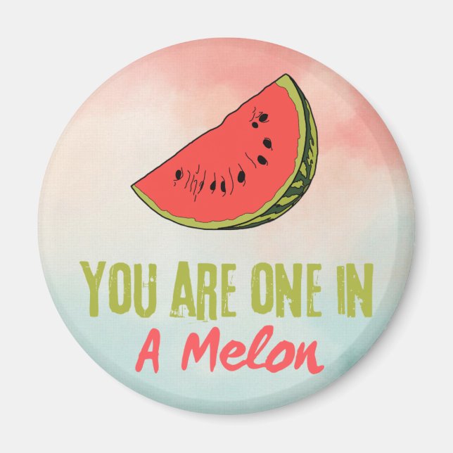 Imán Eres Uno En Una Fruta De Melón De Melón (Frente)