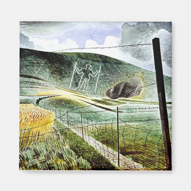 Imán Eric Ravilious - El gigante de Wilmington, arte fi (Frente)