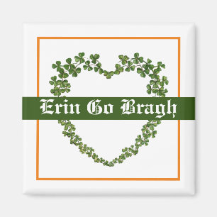Imán Erin Go Bragh Shamrock Heart