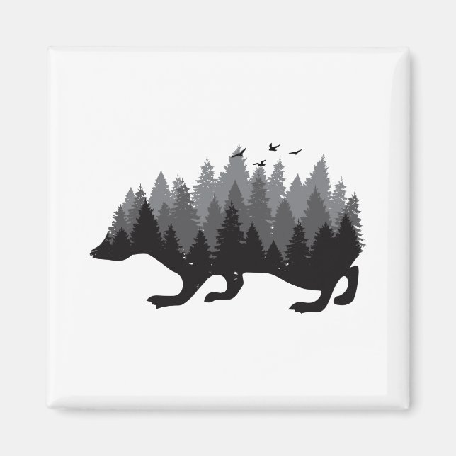 Imán Erizo - Diseño de Bosque (Frente)